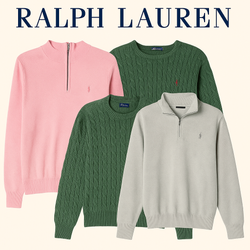 Ralph Lauren 1/4 Zip e Maglione a Treccia 40