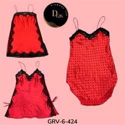 Red & Black Sleep Dress – Sultry Contrast, Y2K Com..