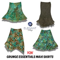Y2K Grunge Essential Maxi Skirts - EV0127