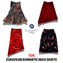 Y2k European Romantic Maxi Skirts - EV0130