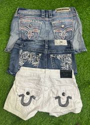 Miss me true religion and rockrivival shorts