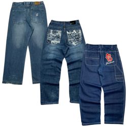 Jeans hip hop con marchio