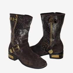Sa#242 Bottes hautes style vintage