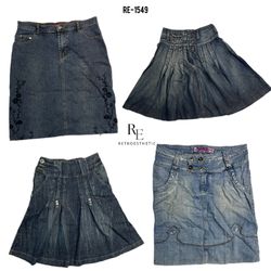 Jupes midi en denim de l'ère Y2K de Britney (RE-15..