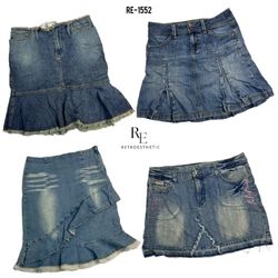 Y2K Britney Ära Denim Midi Röcke (RE-1552)