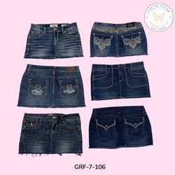 Y2K Cutie | Gonne Mini Vintage in Denim (GRF-7-106..