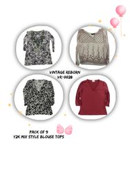 VR-0028: Y2K Mix Style Blouse Tops Authentic Early..