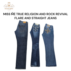 MISS Me True Religion y Rock Revival jeans de camp..