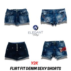 Y2K Flirt Fit Denim Sexy Shorts - EV0689