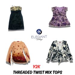 Y2K Threaded Twist Mix Tops - EV0699