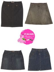 Saia midi de denim com cores únicas Y2K