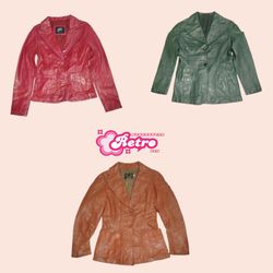 Giacca in pelle Y2K