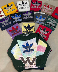 Adidas rework style patchwork sweatshirt