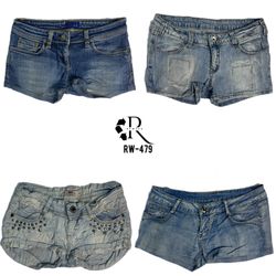 Shorts in denim dell'era Y2K di Britney (RW-479)