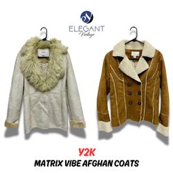 Y2K Matrix Vibe Afghan Coats - EV0211