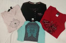 CR4558 Harley Davidson Damen Bedruckte Baby T-Shir..