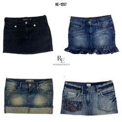 Faldas de mezclilla mini Y2K IT Girl (RE-1557)