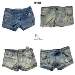 Shorts de mezclilla Y2K Cyber Girl Era (RE-1558)