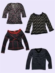 Haut Fantaisie en Maille Florale Y2K (TS-624)
