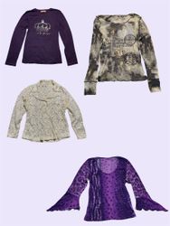 Purple Leopard Mesh Flare Sleeve – Y2K Wild Vibes ..