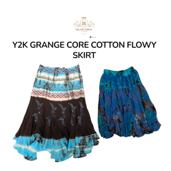 Y2K GRANGE CORE COTTON FLOWY SKIRT