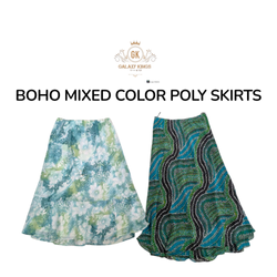 BOHO MIXED COLOR POLY SKIRTS
