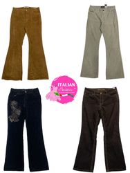 Pantalons en velours côtelé de l'ère sombre Y2K