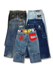 Y2K Hip Hop Japanese Embroidered Jeans