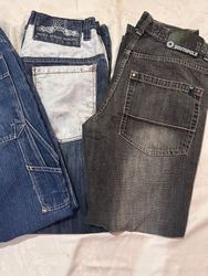 Calças jeans baggy masculinas de hiphop