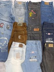 R90 Men Branded hip hop Baggy jeans