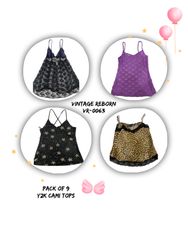 VR-0063: 9-Pack Y2K Cami Tops - Embrace Early 2000..