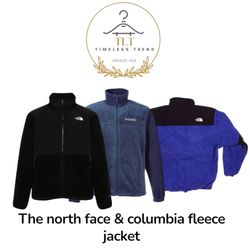 The north face & columbia fleece jacket