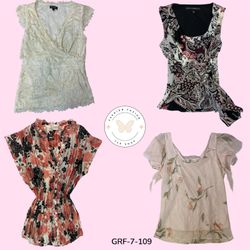 Y2K Floral Dream | Vintage Short Sleeve Blouse (GR..