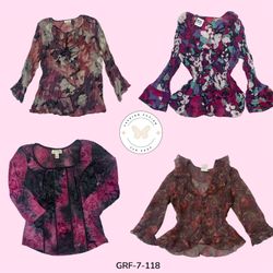 Dark Romance | Y2K Sheer Black Graphic Blouse (GRF..