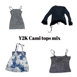 Y2K été italien adorables tops à fines bretelles M..