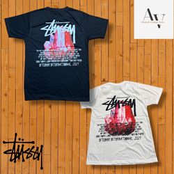 Stussy rielaborazione stile riflessioni t-shirt