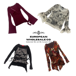 Y2K European Romantic Goth Mesh Tops Mix(EWC410