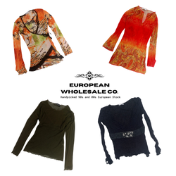 Y2K European Fairycore Mesh Tops MixMixEWC417)