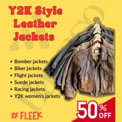 Y2k leather jackets