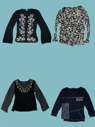Y2K Floral Mesh Sheer Long Sleeve Top – Vintage Ae..