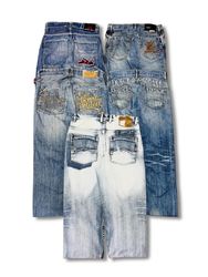 Jeans ricamati giapponesi Y2K Hip Hop (AS-2)