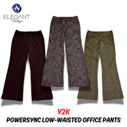 Y2K Powersync Pantalons de bureau taille basse - E..