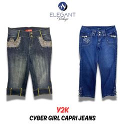 Y2K Cyber Girl Capri Jeans - EV0238