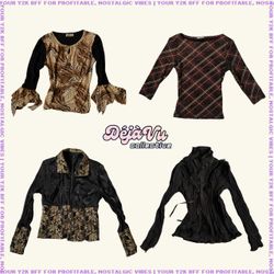 Y2K Soft Grunge Long Sleeve Mesh Tops (DVC#59)