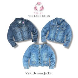Vintage Damen Denim Jacke – Boxy Fit | Y2K / 90er ..