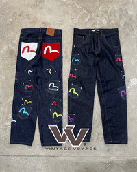 Jean en denim de style rework Evisu #14