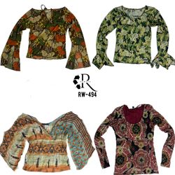 Hauts à manches longues grunge Y2K (RW-494)