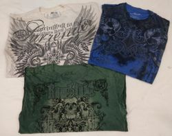 CR4569 ヴィンテージ ゴシック プリント スカル Tシャツ