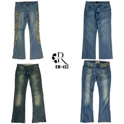 Jean en denim flared unique Y2K (RW-493)