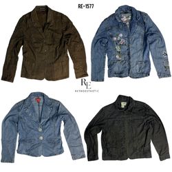 Y2K IT Girl Blazer Denim Jackets (RE-1577)